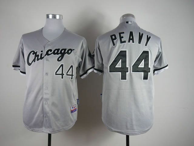 Men Chicago White Sox #44 Peavy Grey MLB Jerseys->chicago white sox->MLB Jersey